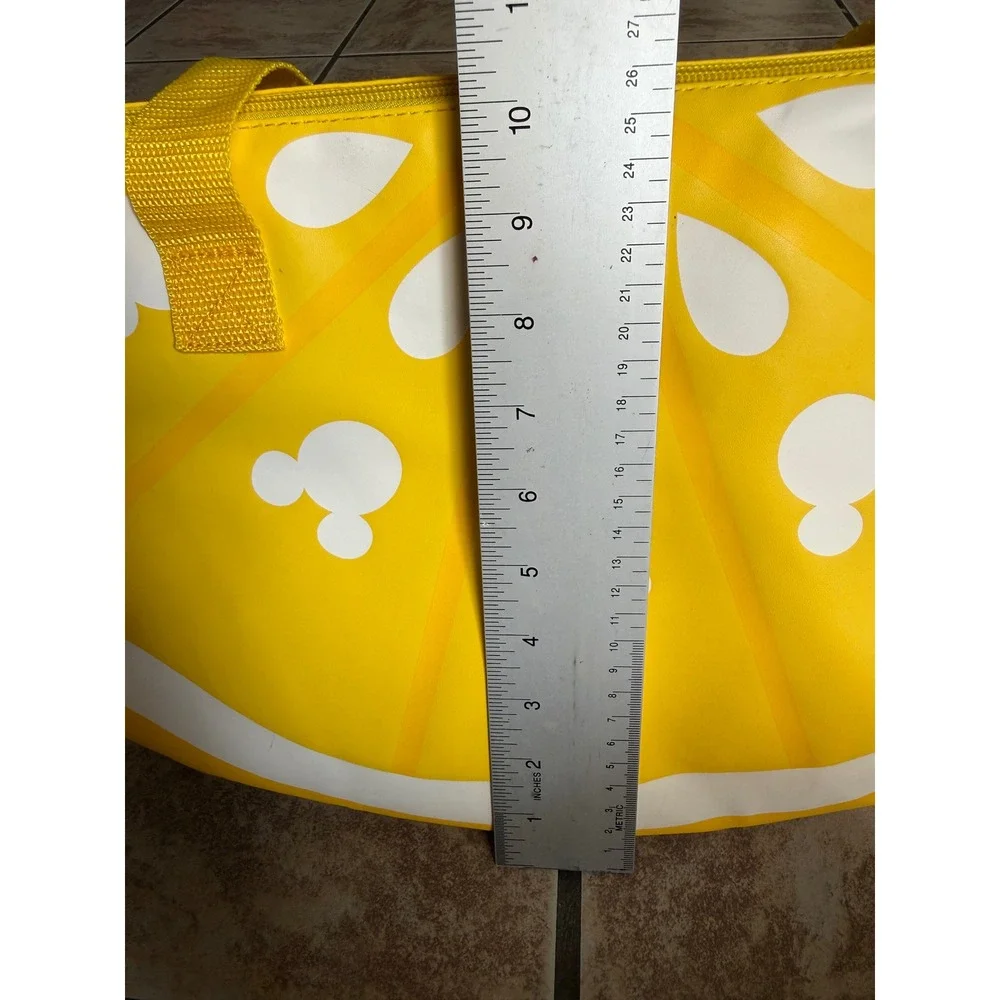 Disney Mickey Mouse Lemon Wedge Insulated Cooler Bag Yellow Citrus Picnic Tote‎